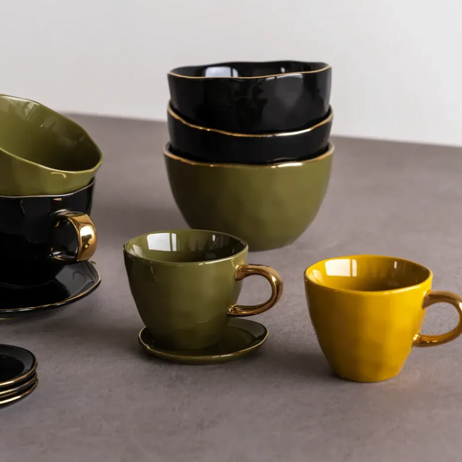 Taza mini Good Morning Coffee 17,5 cl, Amber green