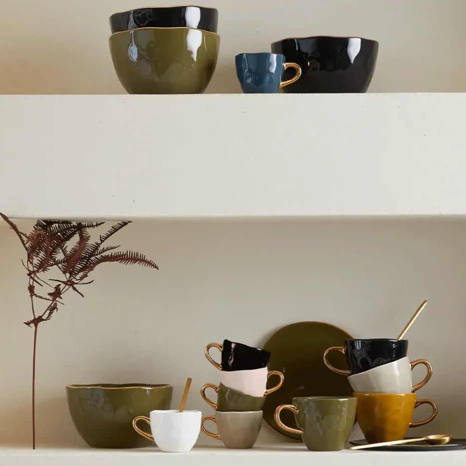 Taza mini Good Morning Coffee 17,5 cl, Amber green