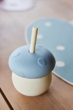 Taza Mushroom, Offwhite-blue