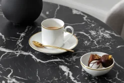 Taza para café espresso Château Septfontaines 6 cl, Blanco-oro