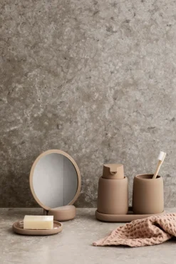 Taza para cepillos de dientes Sono cerámica 30 cl, Beige