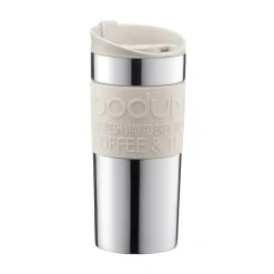 Taza travel Bodum 35 cl acero inoxidable, Off white
