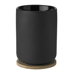 Taza térmica con posavasos Theo 25 cl, Black