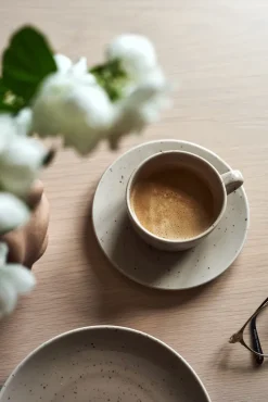 Taza y platillo Freckle 26 cl, Beige