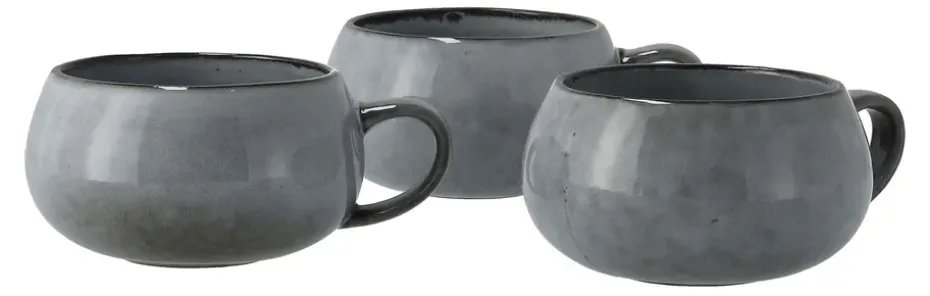 Taza y plato Amera, gris