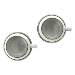 Taza y plato Amera, White sands