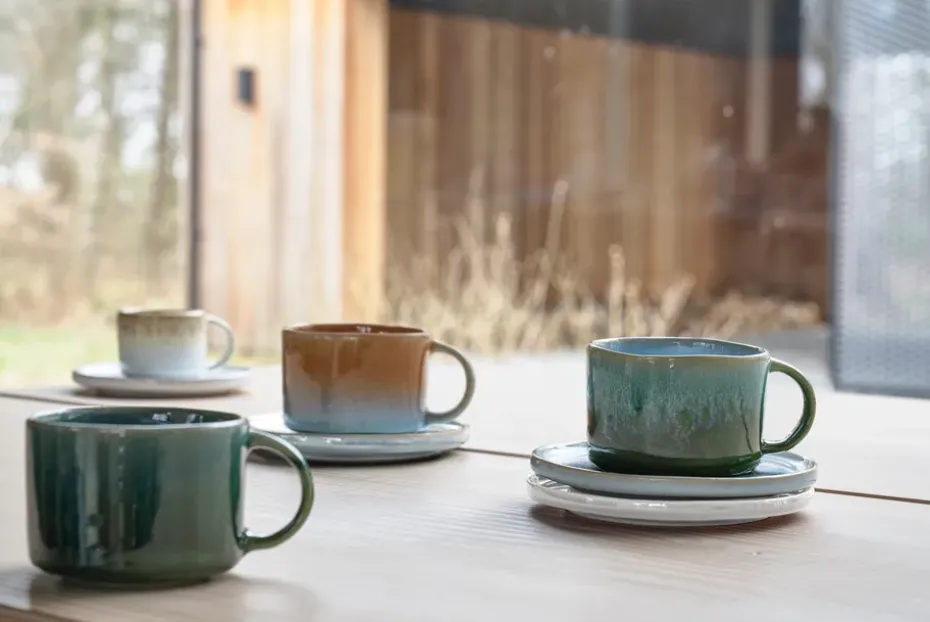 Tazas de espresso Styles 8 cl, 2-pack, Creme-sand