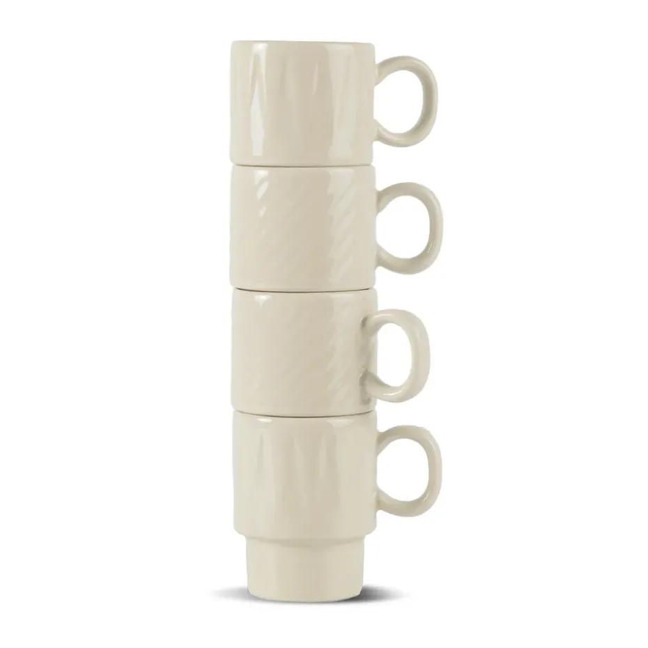 Tazas espresso Coffee & More, 4-pack, Beige