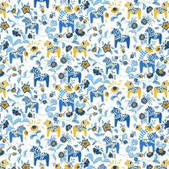 Tela Leksand mini, amarillo-azul