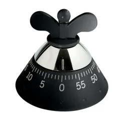 Temporizador de cocina Alessi, negro