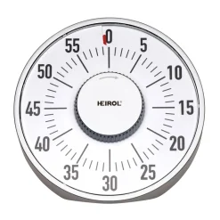 Temporizador magnético grande Heirol, Blanco-acero inoxidable