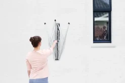Tendedero WallFix 24 m con funda de tela, Gris