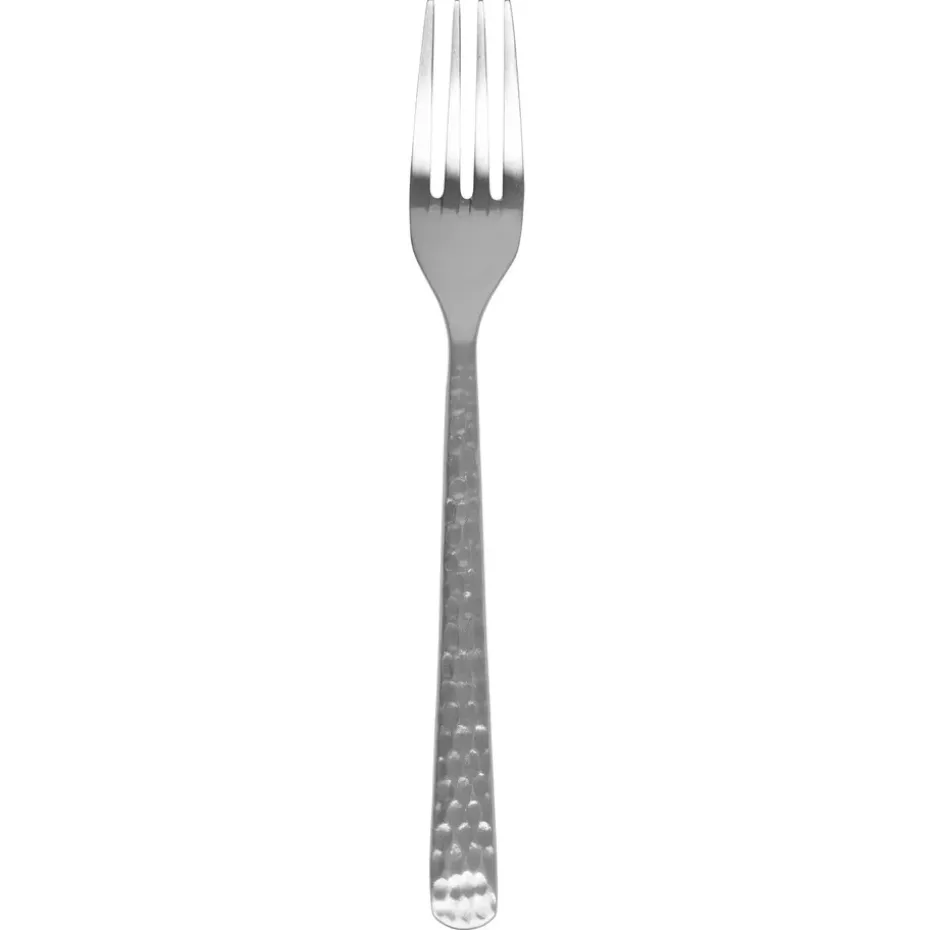 Tenedor de mesa Hune, Brushed satin hammered