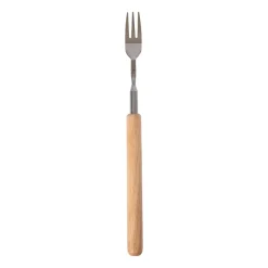 Tenedor para salchichas plegable Fredde, Acero inoxidable-madera de caucho