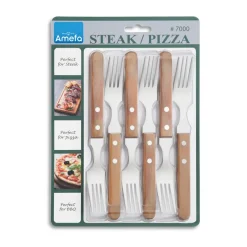 Tenedores de carne Pizza 6-pack, Roble