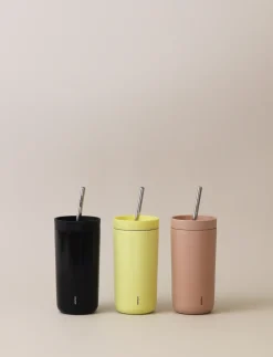 Termo con pajita To Go Sip 0,4 L, Soft black