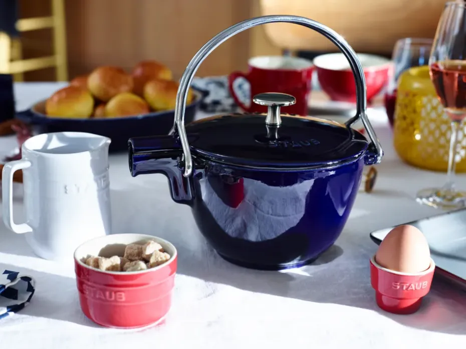 Tetera Staub de hierro fundido redonda 1,15 L, Azul oscuro