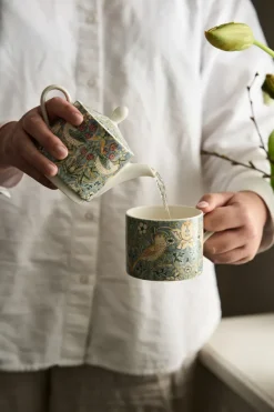 Tetera y taza de té Strawberry Thief, Multi