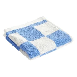 Toalla Check 30x30 cm, Sky blue