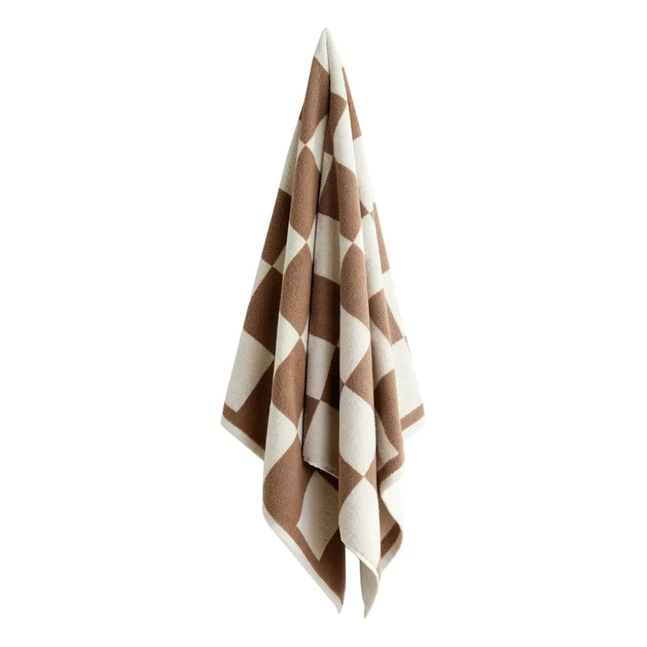 Toalla de baño Check 70x136 cm, Cappuccino