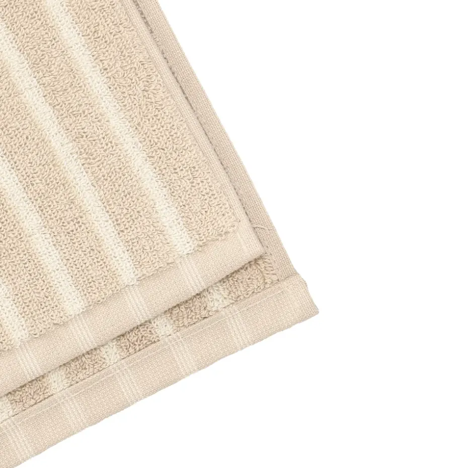 Toalla de baño Drift 70x140 cm, Beige-blanco