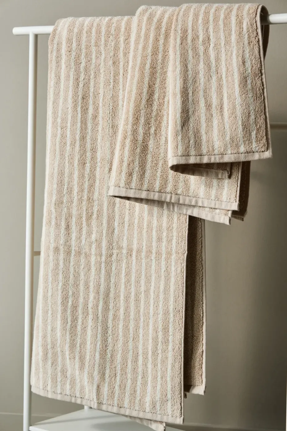 Toalla de baño Drift 70x140 cm, Beige-blanco