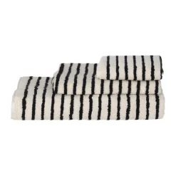 Toalla de baño Drift 70x140 cm, Blanco-negro