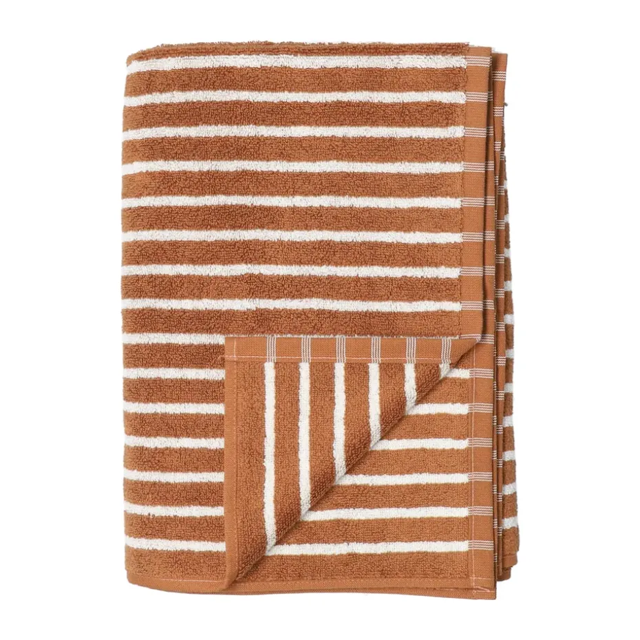 Toalla de baño Drift 70x140 cm, Marrón-blanco