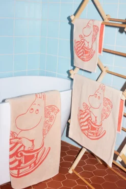 Toalla de baño Mumin 70x140 cm, Mamá Mumin melocotón