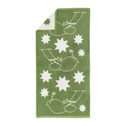 Toalla de baño Mumin 70x140 cm, Estrellas verde