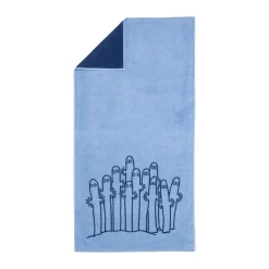 Toalla de baño Mumin 70x140 cm, Hattifnattarna azul