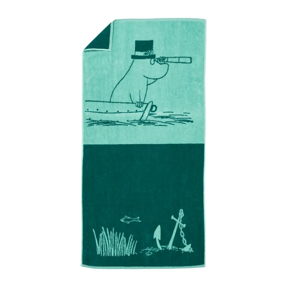 Toalla de baño Mumin 70x140 cm, Verde azulado Muminpappa