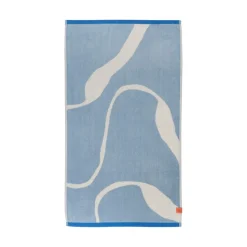 Toalla de baño Nova Arte 70x133 cm, Light blue-off-white
