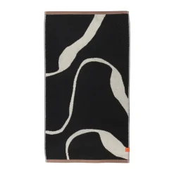 Toalla de baño Nova Arte 70x133 cm, Black-off white