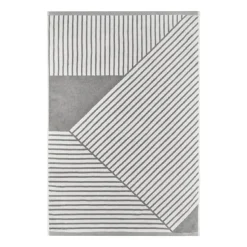 Toalla de baño Stripes 100x150 cm, Gris