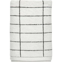 Toalla de baño Tile Stone 70x140 cm, negro-off white