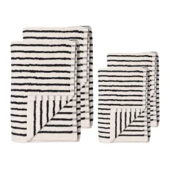 Toalla Drift 50x70 cm, Blanco-negro