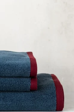 Toalla Soft 70x133 cm, Midnight blue-light grey