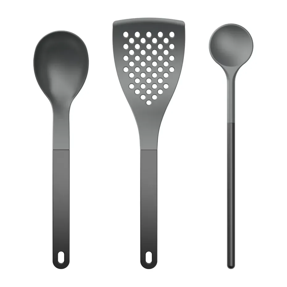 Utensilios de cocina Optima 1, 3 piezas, Nylon negro