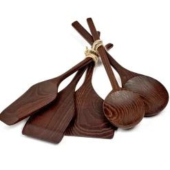 Utensilios de cocina Pure 5 piezas, fresno oscuro