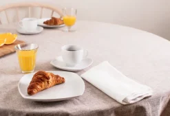 Vajilla de café Lido cuadrada 18 piezas, Blanco