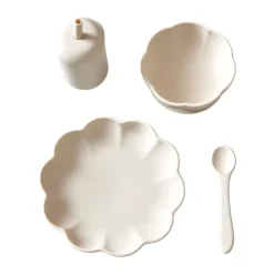 Vajilla infantil Little Poppy 4 piezas, Cream