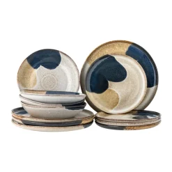 Vajilla Jules, 12 piezas, Gris