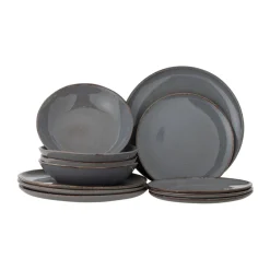 Vajilla Sandrine 12 piezas, Gris