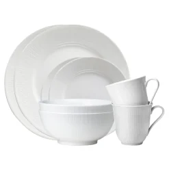 Vajilla Swedish Grace blanco, 8 piezas, 8 piezas