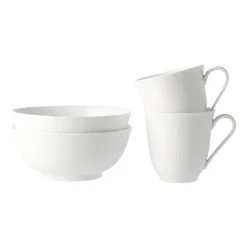 Vajilla Swedish Grace blanco, 8 piezas, 8 piezas