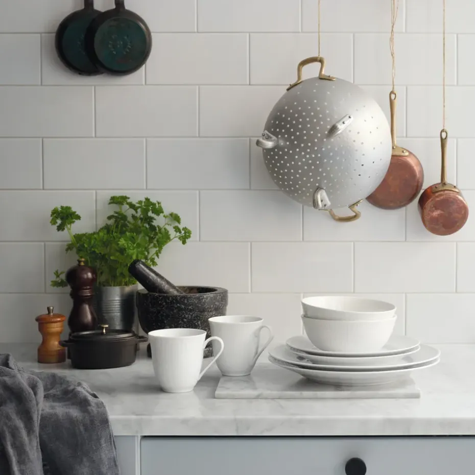 Vajilla Swedish Grace blanco, 8 piezas, 8 piezas