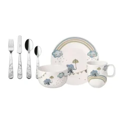 Vajilla y cubiertos infantil Walk like an Elephant, 7 piezas