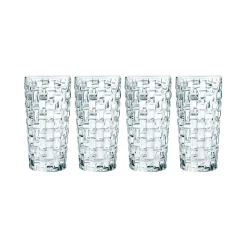 Vaso alargado Bossa Nova 39,5 cl 4 piezas, Transparente