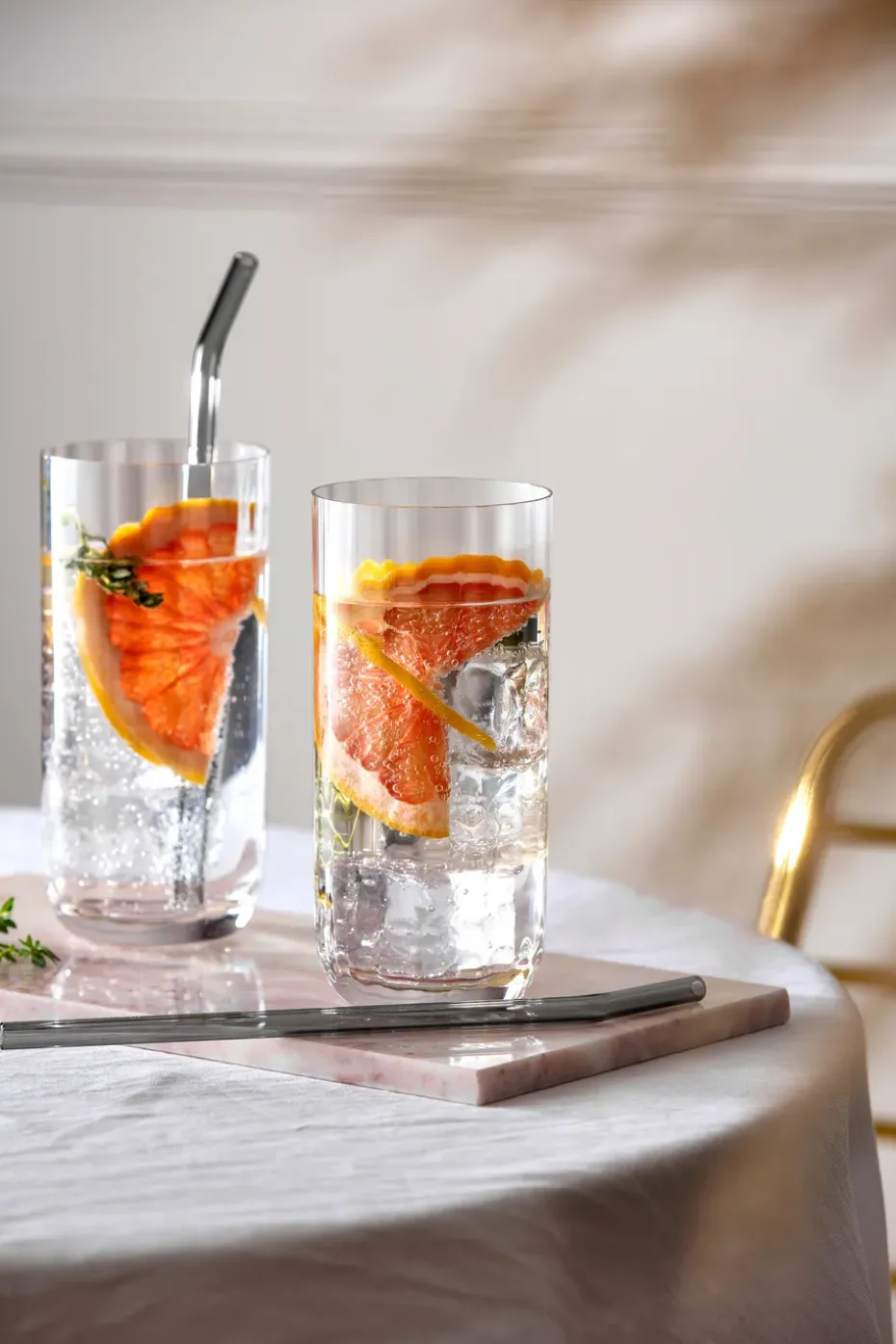 Vaso alto Rose Garden 45 cl 4 unidades, Transparente